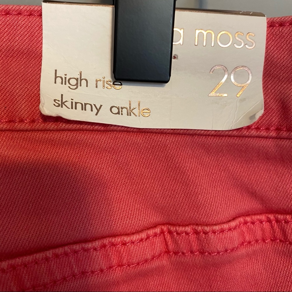 ELLA MOSS high rise pink skinny ankle jeans sz 29 - Picture 13 of 13